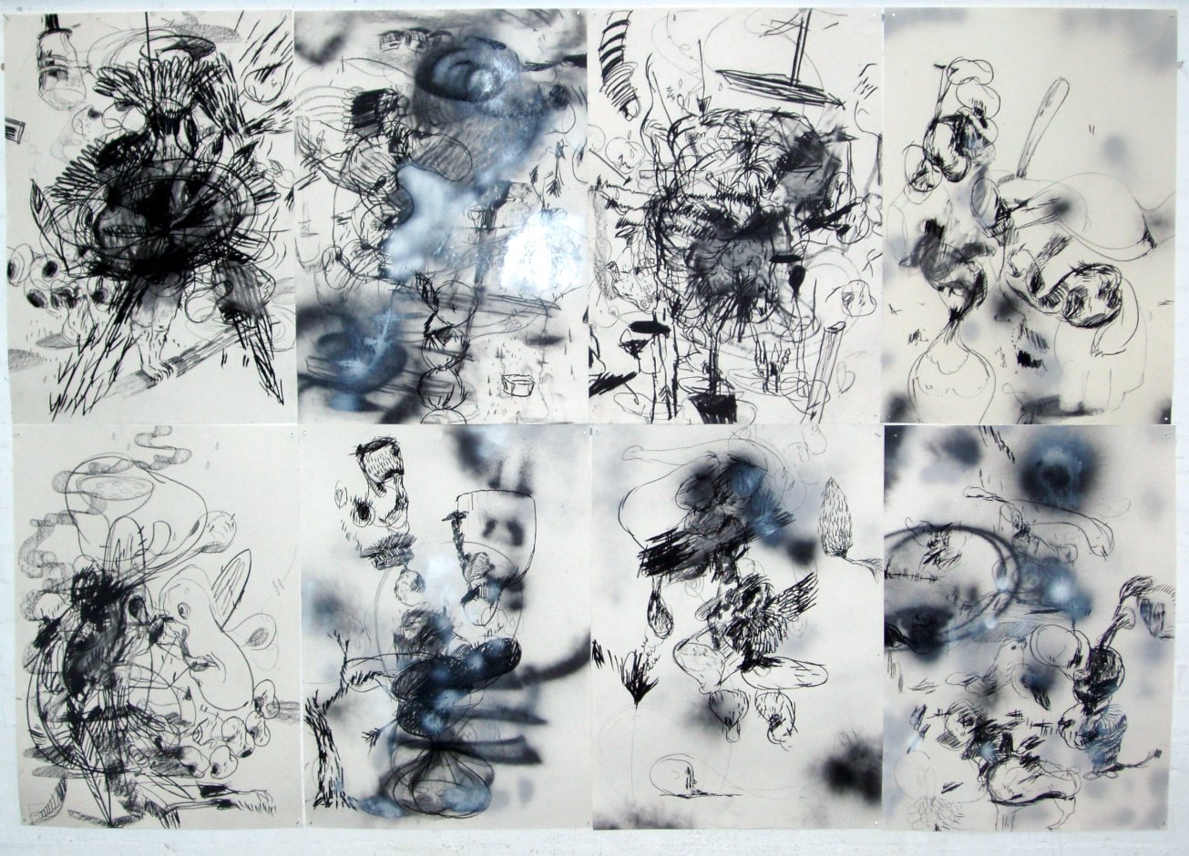various black and white