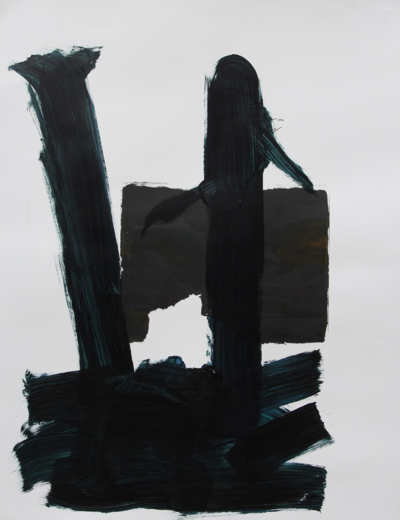 g)Blue Figure with Tree