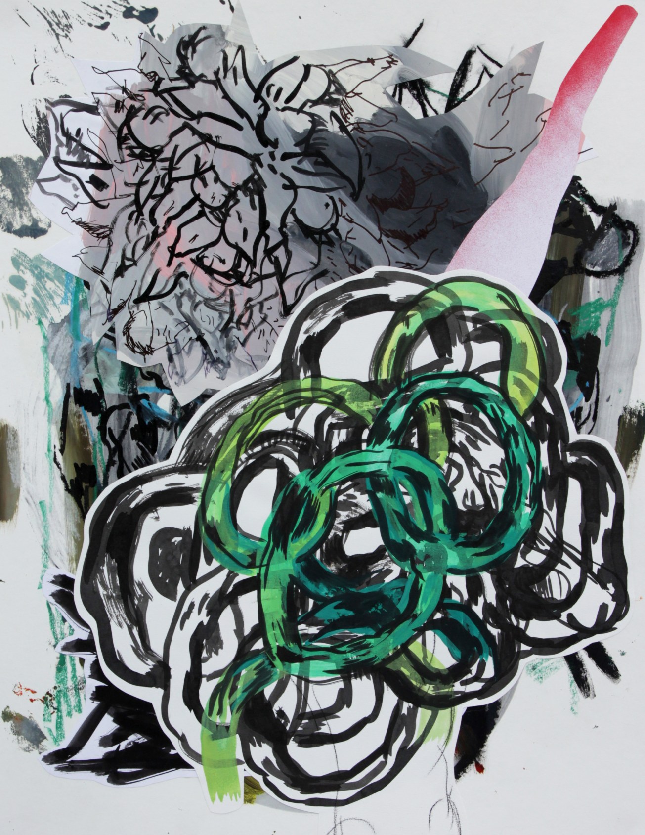 Emma Smith, Lotus we've changed your name , Mixed media on paper, 420 x 594 mm, 2010