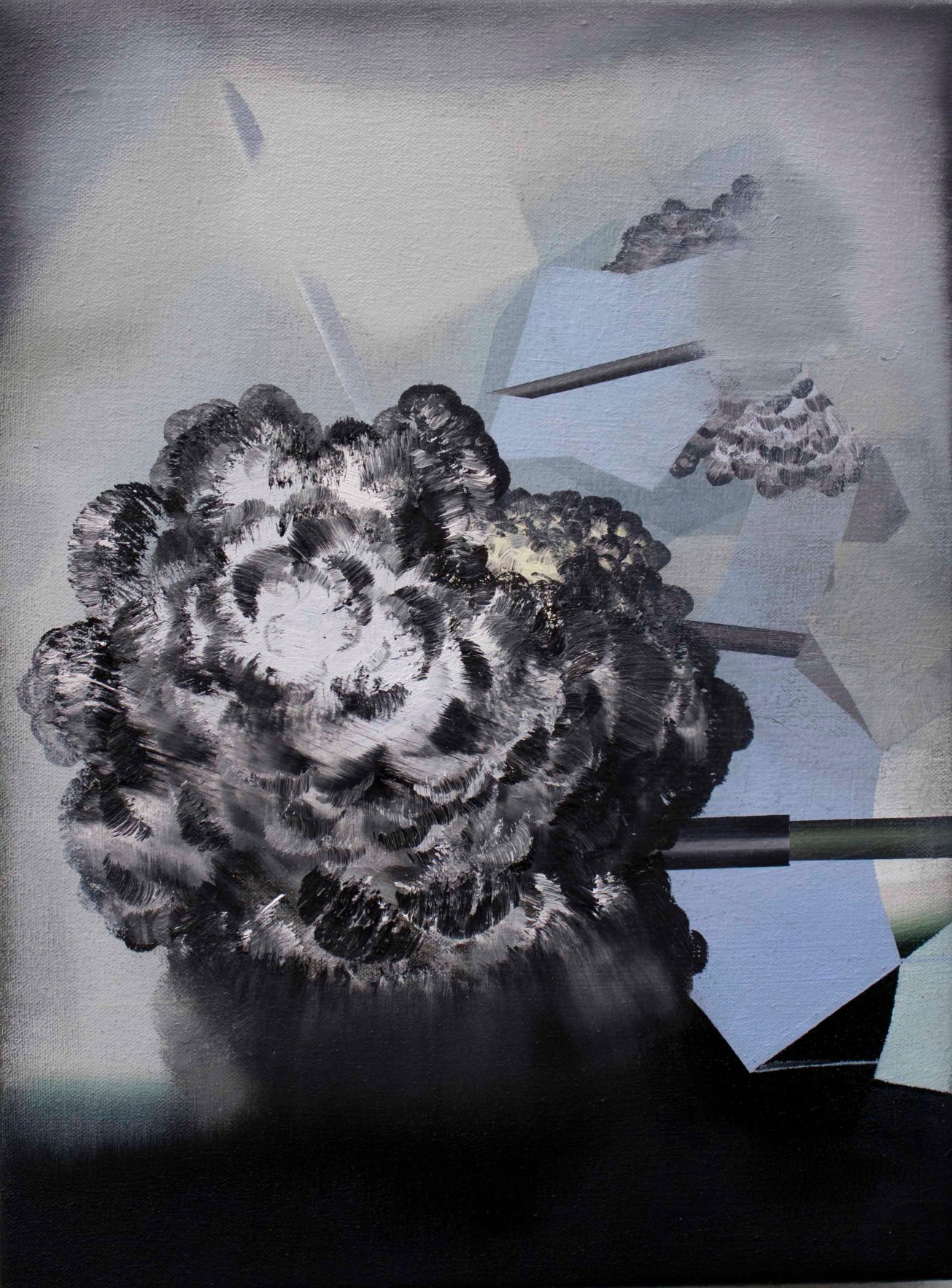 Emma Smith, Fusillade 400 x300, Oil on canvas, 2018
