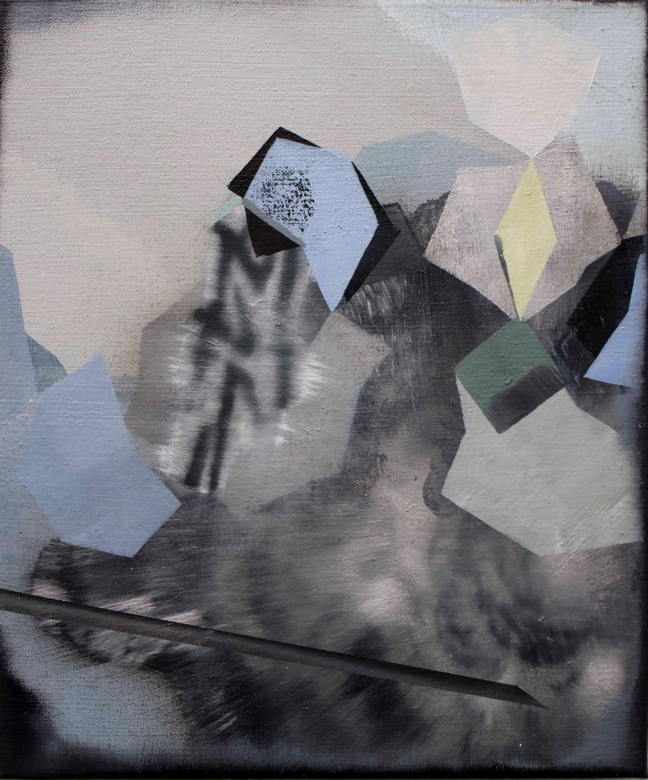 Emma Smith,Halberd and Volley, 300x 250 mm, Oil on canvas, 2018